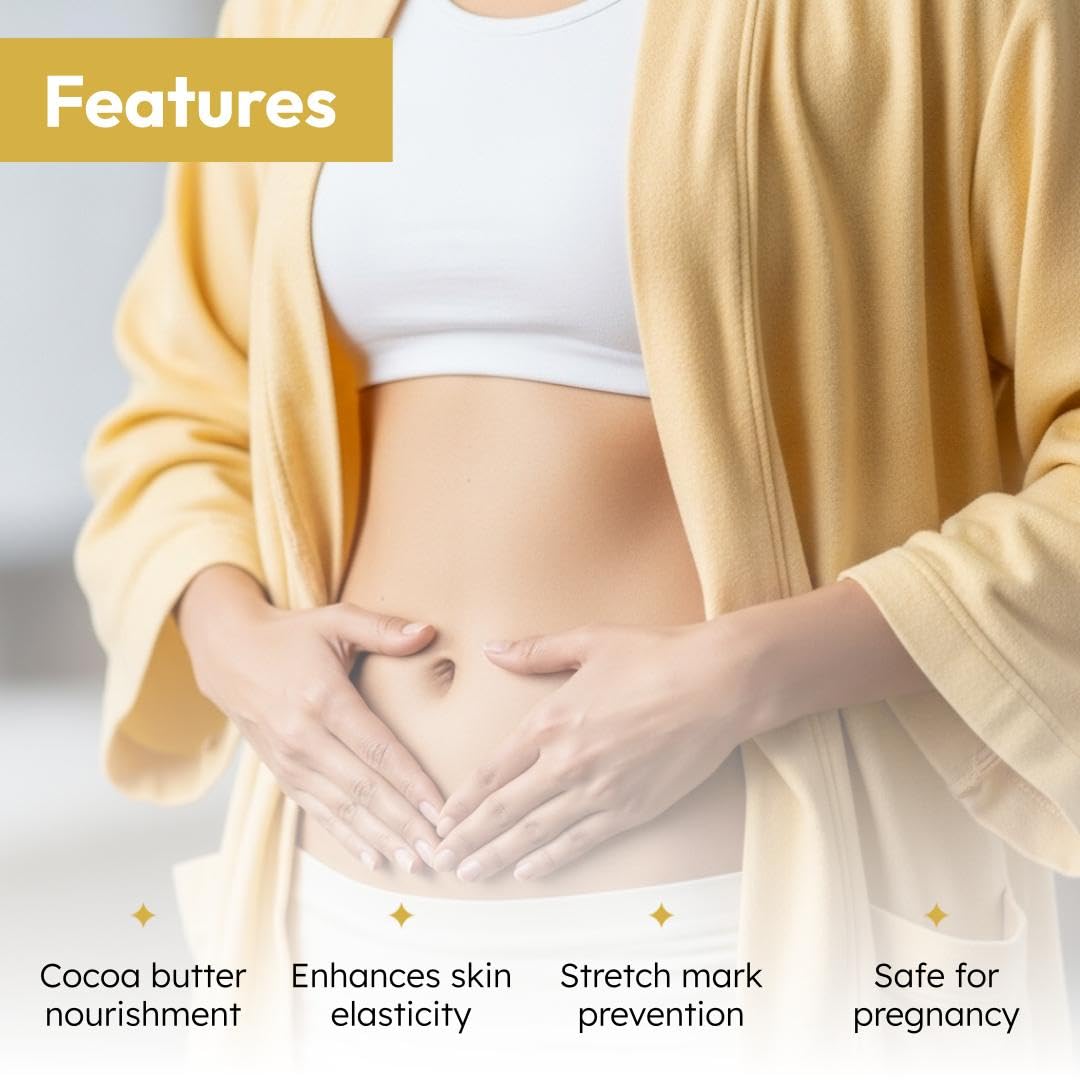 Aroma Magic Cocoa Butter & Vanilla Body Cream | Nourishes, Enhances Skin elasticity & prevents stretch marks | Green tea & calendula extract, vitamin E & C| Non-greasy| 100 ml