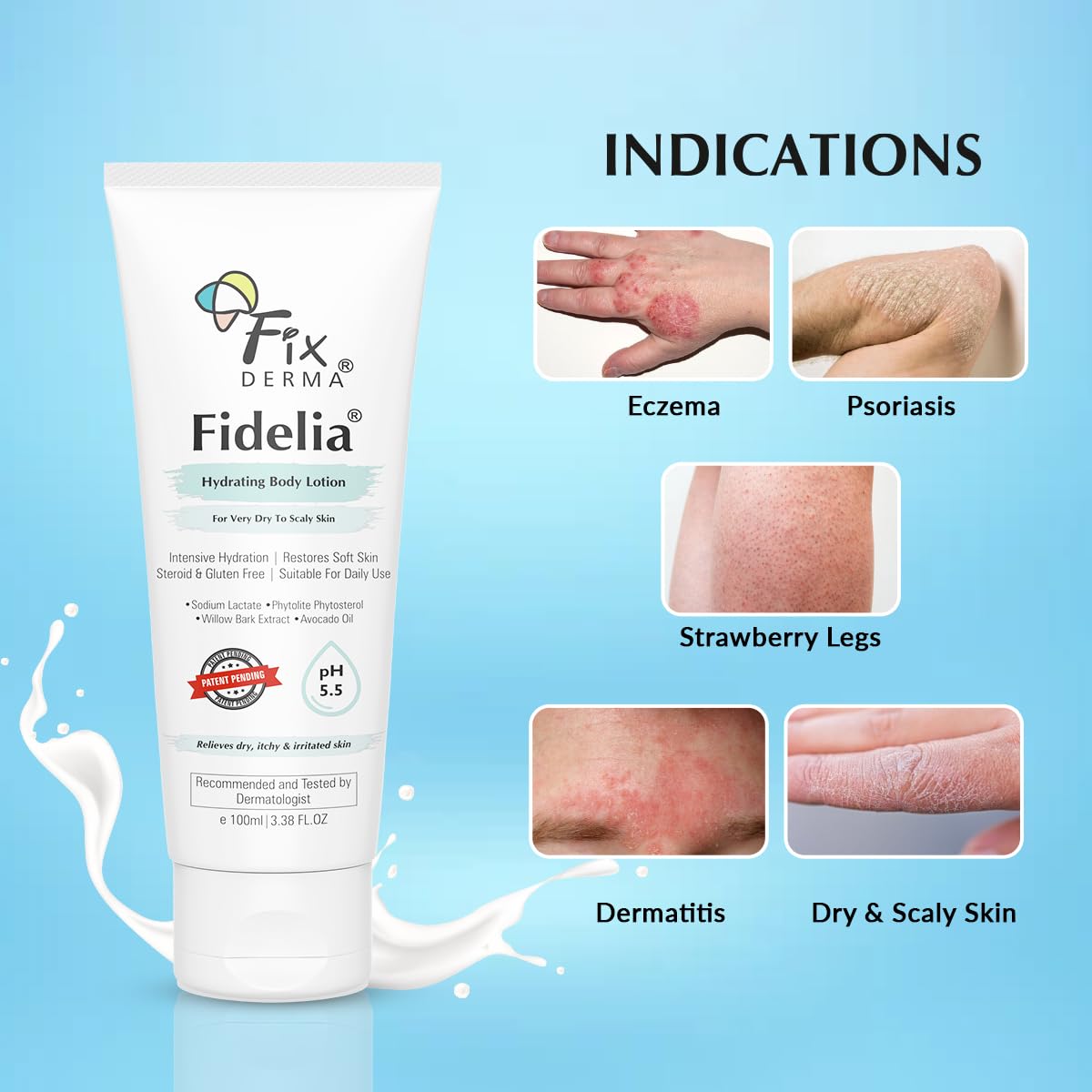 Fixderma Fidelia Hydrating Body Lotion | Moisturizer for face & Body | Body lotion for Women & Men Hydrating Lotion - 100 ml (Pack of 1)