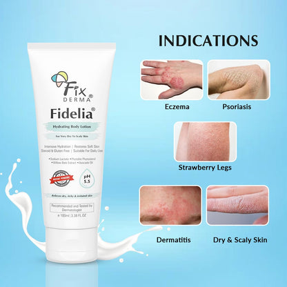 Fixderma Fidelia Hydrating Body Lotion | Moisturizer for face & Body | Body lotion for Women & Men Hydrating Lotion - 100 ml (Pack of 1)