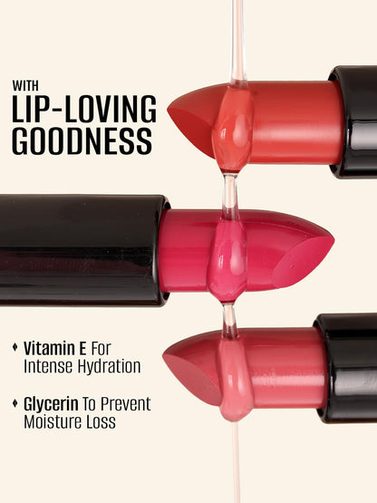 Swiss Beauty Select Dare To Matte Creamy Lipstick | with Velvety matte finish | Long Lasting Stay | with Vitamin E | Shade- Vivid Maroon, 3.8g |
