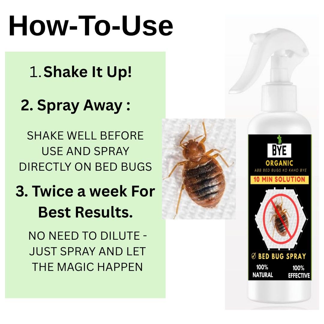 Bed Bug Spray - Natural & Non-Toxic | Repels Bed Bugs, Eggs & Dust Mites | Safe for Mattress, Home & Travel | Child & Pet Safe | 200ml