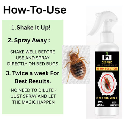 Bed Bug Spray - Natural & Non-Toxic | Repels Bed Bugs, Eggs & Dust Mites | Safe for Mattress, Home & Travel | Child & Pet Safe | 200ml