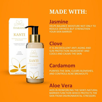 Svarasya Kanti Natural Facewash for Soft, Soothing and Nourishing skin| Suitable for all skin types|100ml