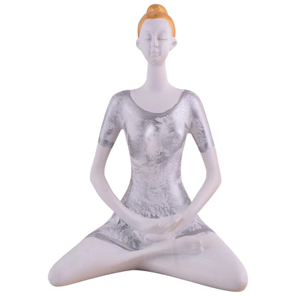 Yoga Lady Home & Office Decor Resin Fantasy Showpiece (Y900),Multicolor