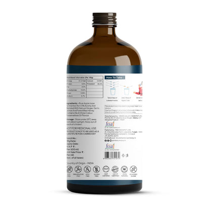 Zephivo Miduty Palak Notes Apple Cider Vinegar | Apple Cider Vinegar supplement | Weight loss Supplement | Apple Cider Vinegar syrup | Digestive enzyme Supplement (Honey, Ginger, Lemon, Garlic)
