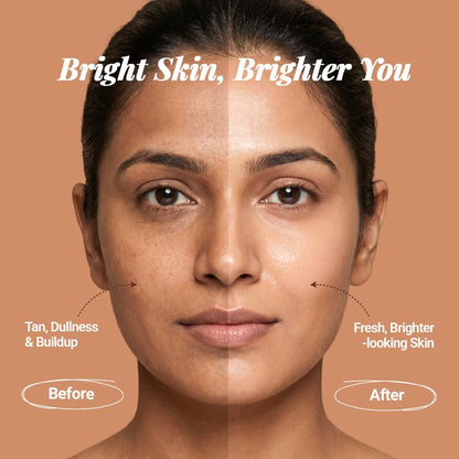 Be Neude Brightside 100ml Detan & Brightening Gel Face Wash with Goat Milk, Vitamin C & Tartaric Acid for Dark Spot Removal, Pigmentation & Glow, Face Wash for Men & Women