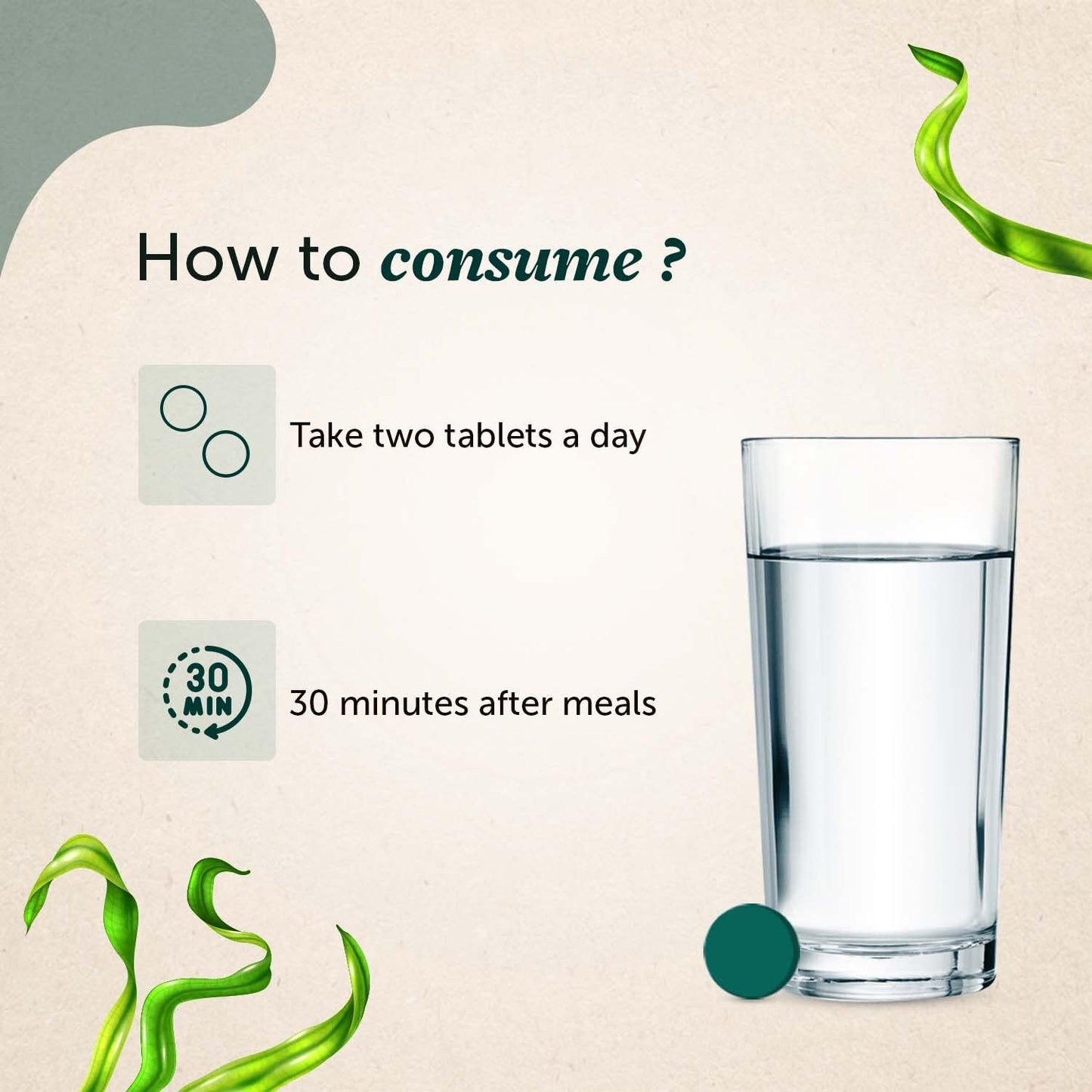 Neuherbs Spirulina 1000mg Per Serving - 120 Tablets | Boost Energy, Immunity & Metabolism | Supports Weight Management | 100% Pure & Natural