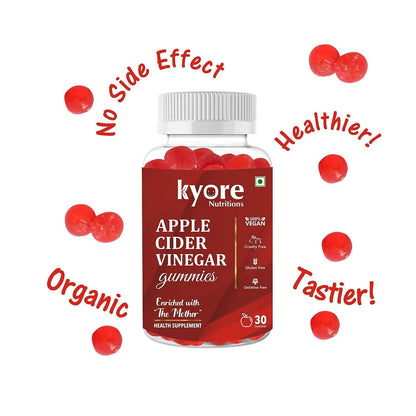 Nutritions ACV Gummies With Mother | Apple Cider Vinegar 30 Vegan Gummies For Women and Men | Formulated For Appetite Control, Improves Digestive and Gut Health