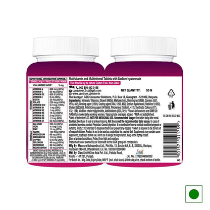 Two purple supplement bottles with a white label on a white background