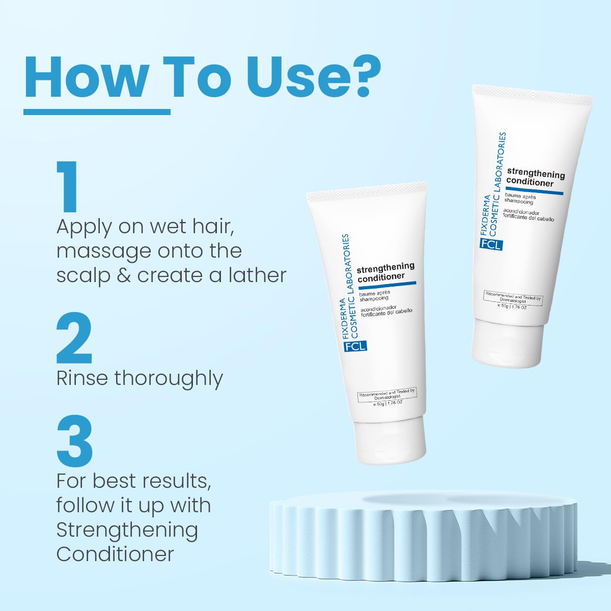 FCL Strengthening Hair Conditioner for Women & Men | Strengthens Hair, Shiny & Healthy | for Dry Hair | Paraben & Sulphate Free - 50gm