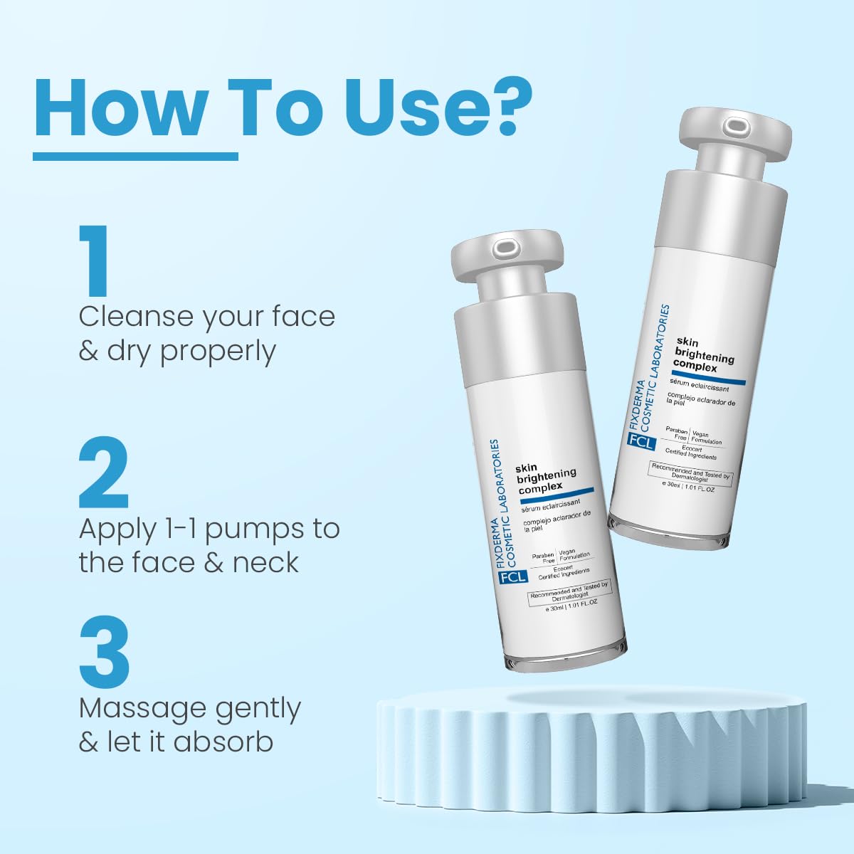 FCL Skin Brightening Complex Cream, Improves Skin Texture, Hyaluronic Acid, Alpha Arbutin, Deeply Hydrates & Moisturizes For All Skin Types - 30ml