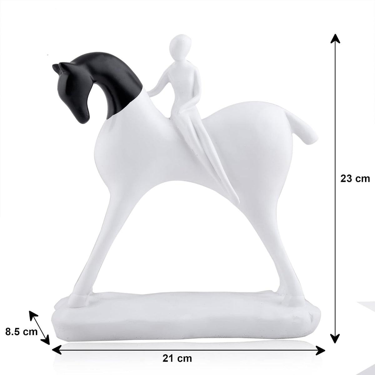 Modern Artistic Horse and Rider Figurine | Resin Home Decor Accent | Unique Art Piece for Living Room, Office, or Entryway | Elegant and Sleek Design