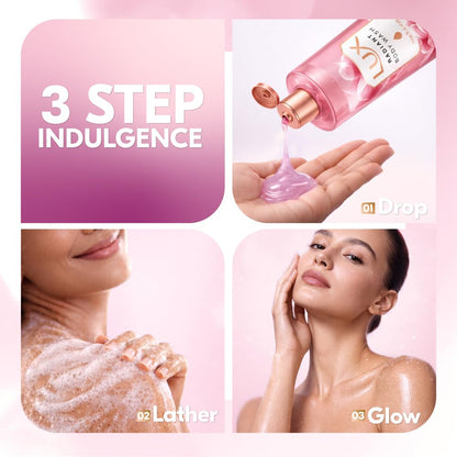 LUX Magnolia Magic Bodywash, with Niacinamide, 245ml for Radiant & Bouncy Skin Feel