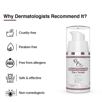 Fixderma Tranexamic Acid Pigment Correcting Serum | Face Serum for Melasma, Hyperpigmentation & Acne Spots | Acne Face Serum for Men & Women - 15g