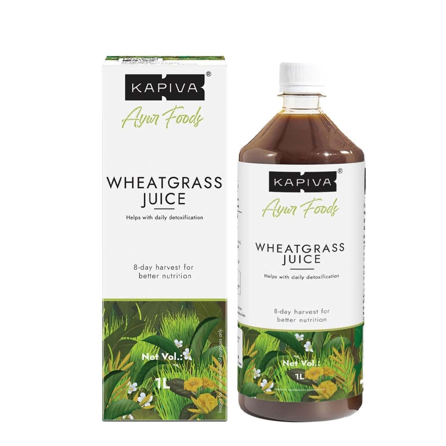 Kapiva Wheatgrass Juice 1L - Help's to Detoxify the Liver, Cleanse the Digestive System, Boost Metabolism & Purify Blood
