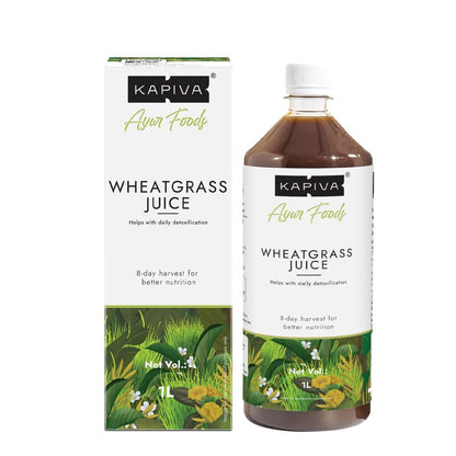Kapiva Wheatgrass Juice 1L - Help's to Detoxify the Liver, Cleanse the Digestive System, Boost Metabolism & Purify Blood