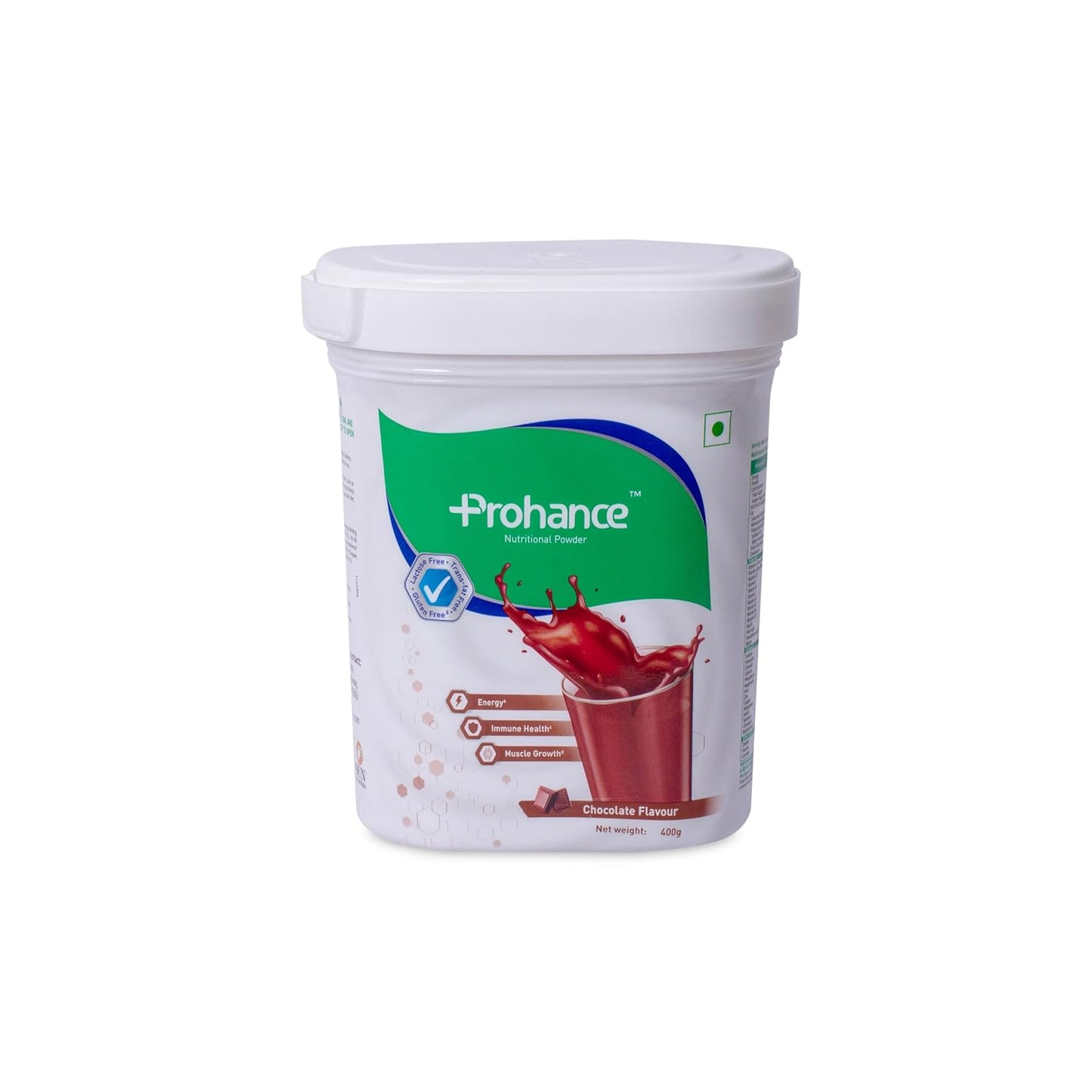 Prohance Complete Balanced Nutritional Chocolate Drink - 400g | Triple Protein Blend, 34 Nutrients, 221 Kcal per Serving | PDCAAS 1 Protein, Lactose-Free, Gluten-Free, Trans Fat-Free