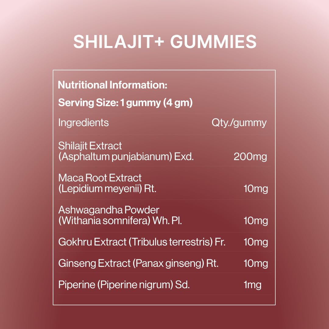 NEAT EVERYDAY Shilajit+ Gummies with Maca Root Extract & Ashwagandha | Coffee Flavour | No Added Sugar | Vegan | No Artificial Colour & Preservatives | Ayurvedic Supplement | Pack of 15 Gummies