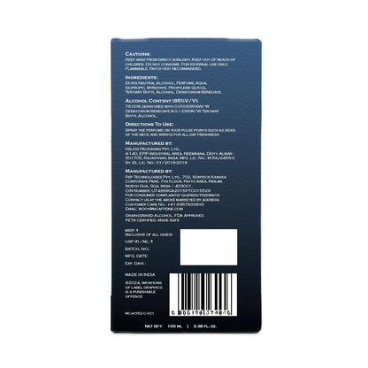 Back label of a product with text and a barcode on a white background
