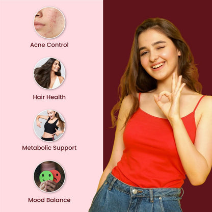 ZEROHARM Narie PCOS/PCOD Supplement for Women | Shatavari, Ashwagandha | Natural Hormone Balance & Mood Support | Helps with Regular Periods, Weight Management, Facial Hair & Acne | 60 Nano Tablets