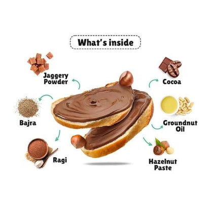 Little Joys Chocolate Spread | Sweetened with Jaggery | With Rich Hazelnut, Cocoa, Ragi & Bajra | No Refined Sugar, No Palm Oil, No Preservatives |