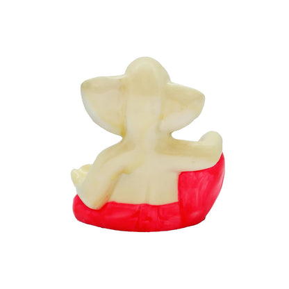 Ganesh Murti for Home & Office Decor, Ganesha Hand Crafted Best Car Dashboard Room Decoration Item (Sund Ganesha Red)