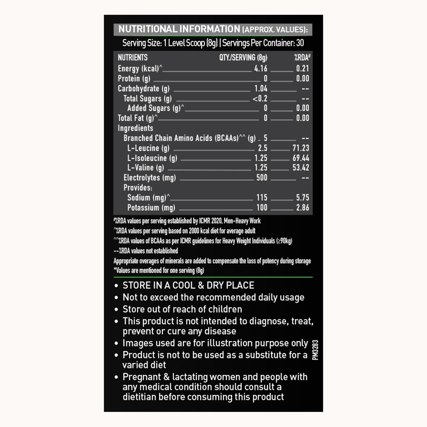 MuscleBlaze BCAA Pro Powder, Powerful Intra Workout (240g, 30 Servings) | With 5g BCAAs & 500mg Electrolytes