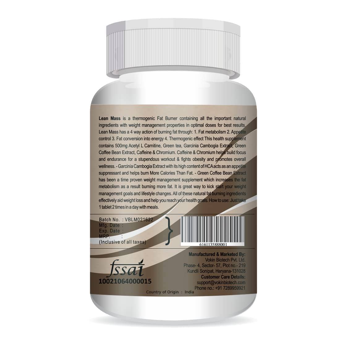 Supplement bottle with label on a white background