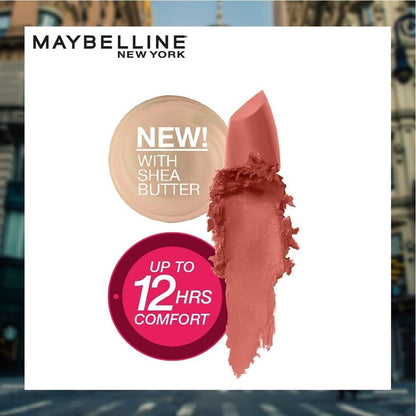 Maybelline New York Color Sensational Creamy Matte Lipstick lasts up to 12 Hours, Hydrate Lips, Rich Creamy Lipstick with Shea Butter, Available in 42 Shades - 657 Nude Nuance, 3.9g