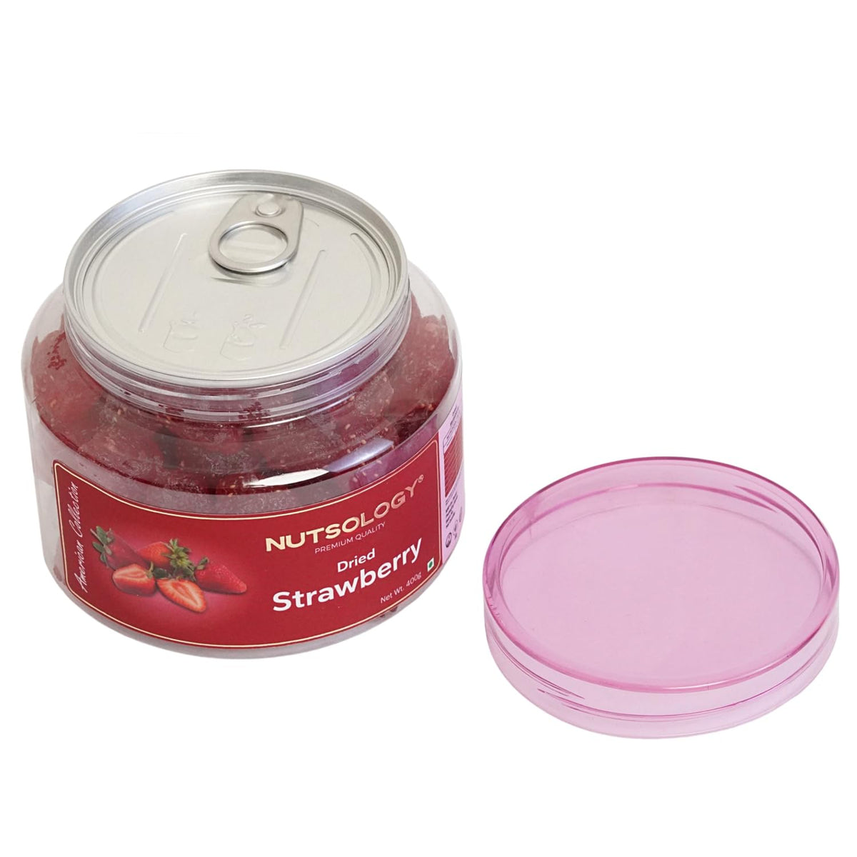 Nutsology Dried Strawberry from California | 400g | Vitamins & Minrels Rich | Gluten Free | No Artificial Colour added