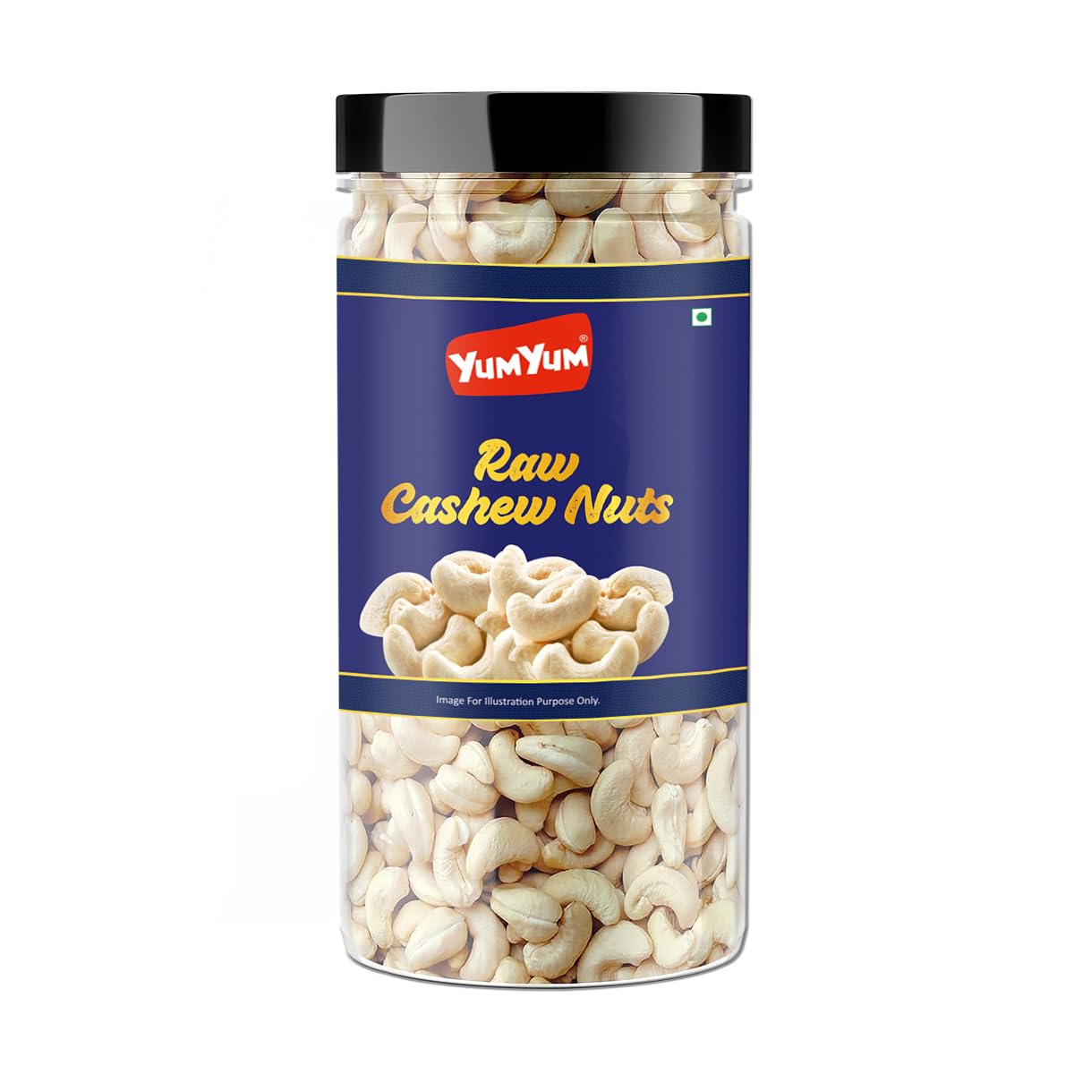 YUM YUM Pure Cashews Whole/Kaju, 500g, Nutritious & Delicious, Premium Kaju nuts, Rich in Protein, Magnesium & Phosphorus, Deluxe Size & Crunchy Nuts Jar