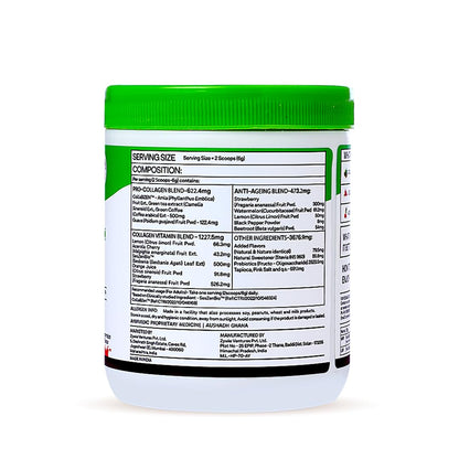 OZiva Vegan Collagen (Watermelon) with Biotin & Vitamin C For Brighter & Youthful Skin | Collagen Supplement For Women & Men | Plant Based Powder | Certified Vegan 125g