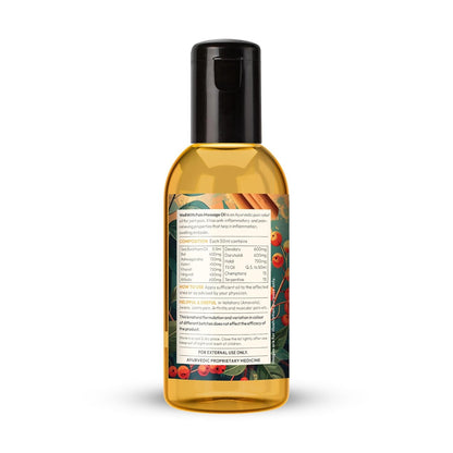 Wellwith(Ayuzera) Pain Massage Oil (50ml, Pack of 1) | Sea buckthorn oil, Bel, Ashwagandha, Til Oil, Daruhaldi, Camphor & Haldi | Supporting Easy Mobility, Fast-absorbing & Non-greasy & Ideal for Massages