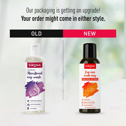 Sirona Natural Menstrual Cup Wash for Women - 100 ml with Rose Fragrance to Wash your Period Cup in a Hygienic Way