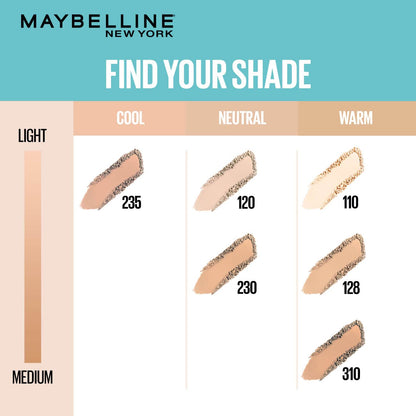Maybelline New York Ultimate Powder Foundation, Full Matte Coverage, SPF44, 24H Oil Control, Fit Me, Shade 120, 9g