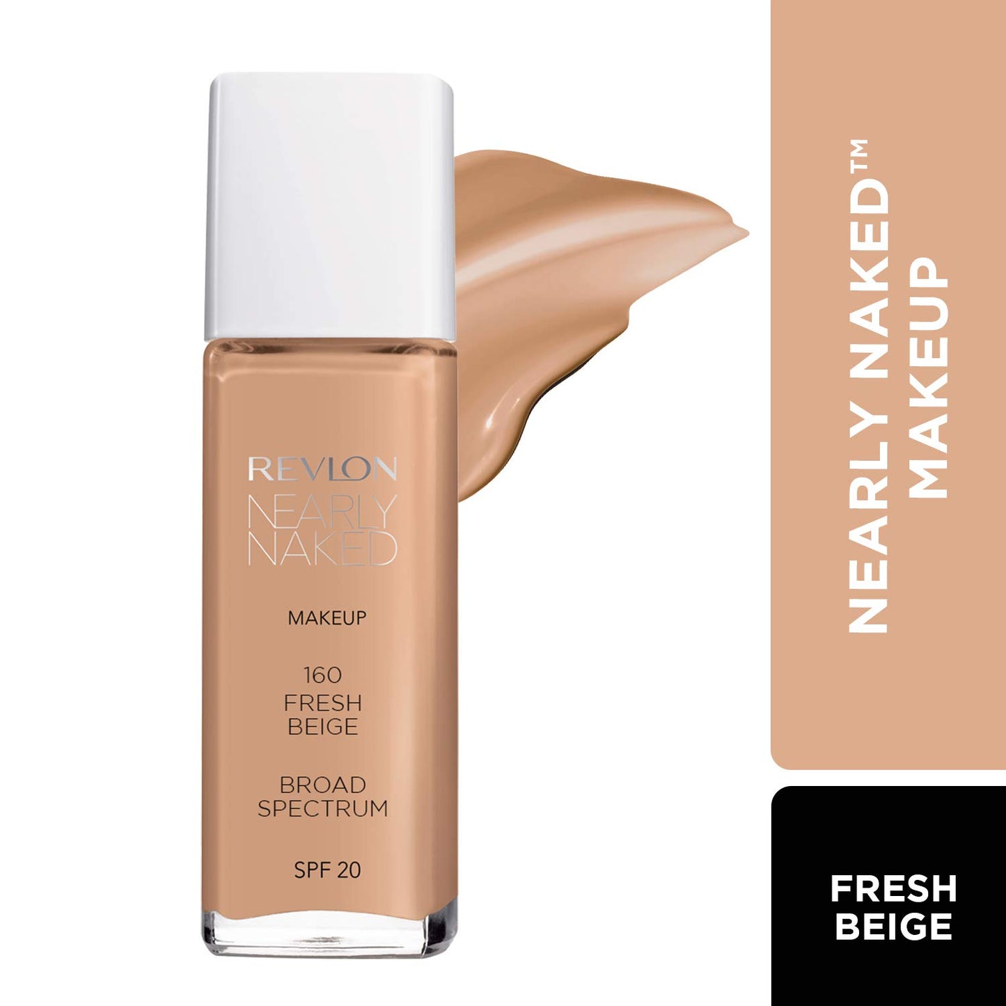 Revlon Nearly Naked Make Up Foundation - Fresh Beige 160, 30ml Bottle