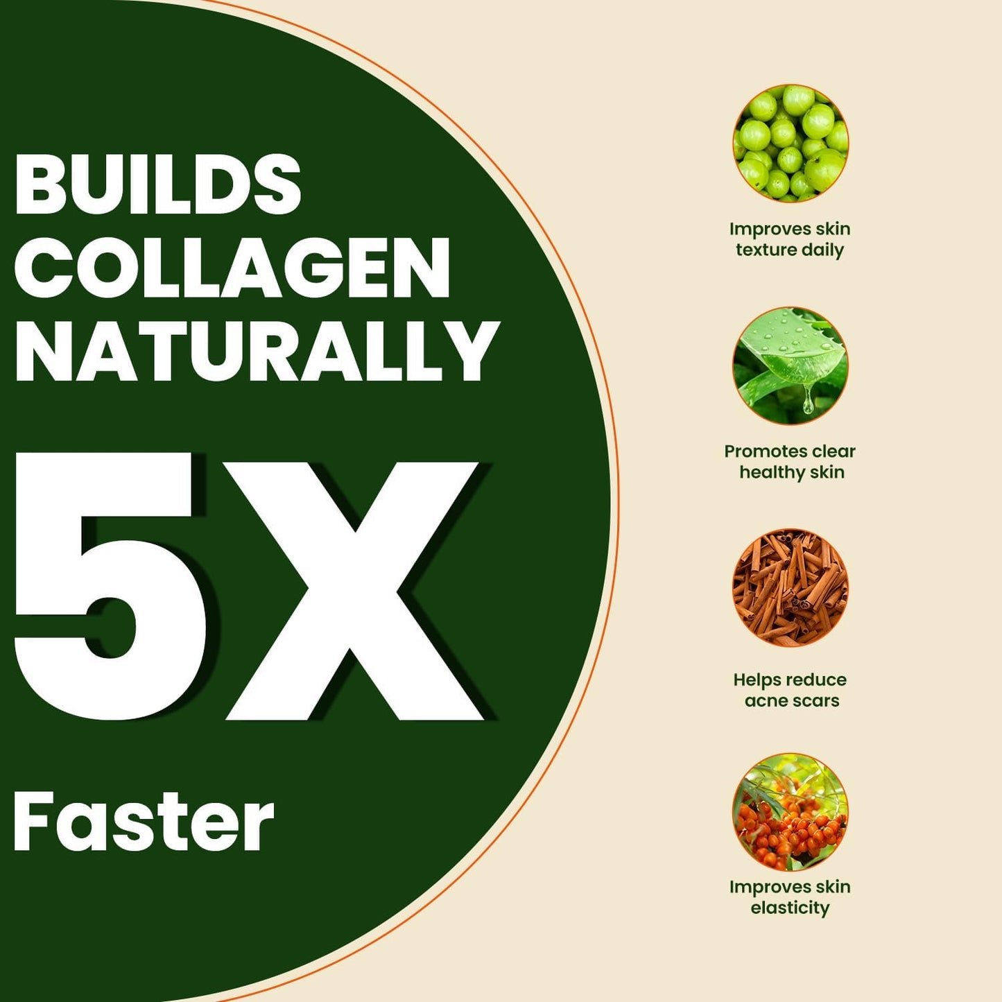 Herbalmax 100% Veg Collagen Beauty Builder 97.5g Plant-Based Collagen Supplement for Hair, Skin, Nails & Joints | With Vitamin C & E | Mixed Fruit Flavour | Naturally Gluten-Free & No Added Sugar