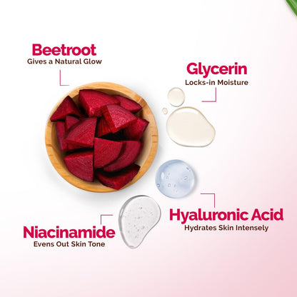Mamaearth Beetroot Hydraful Light Gel Moisturizer with Beetroot & HA for Hydrated Pink Glow 200g| Long-lasting, Nonsticky Hydration| Oil-free, Lightweight, Quick-absorbing| Free from Harmful Chemicals
