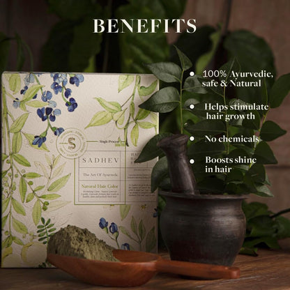 Sadhev Ayurvedic 100% Organic Plant-Based Natural Henna Powder For Hair