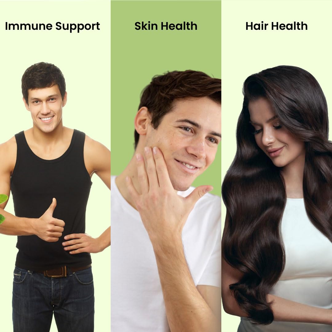 ZEROHARM Nano Zinc Tablets | Guava Leaves Extract | High Absorption Zinc Supplement for Immunity, Skin, Hair, Bone, Vision & Cognitive Health | For Men & Women | 600mg per Serving | 60 Veg Tablets