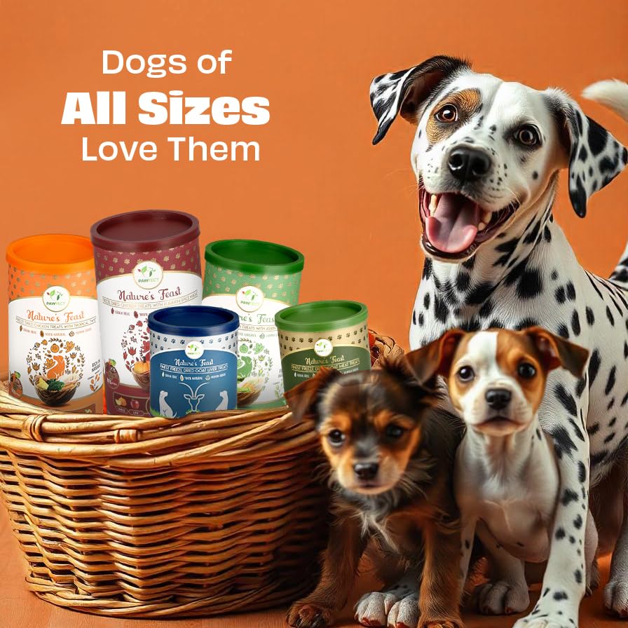 Pawfect Nature's Feast Tropical Twist Freeze-Dried Chicken Treats for Dogs - 80% Chicken, 20% Tropical Fruits & Veggies - 100% Natural - Grain-Free, High Protein Training Treats (50g/1.76oz)