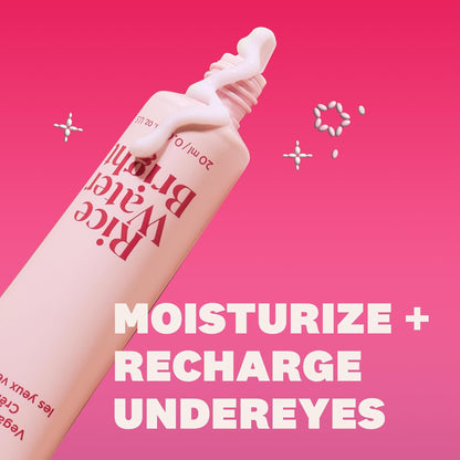 Skincare product with text on a pink background
