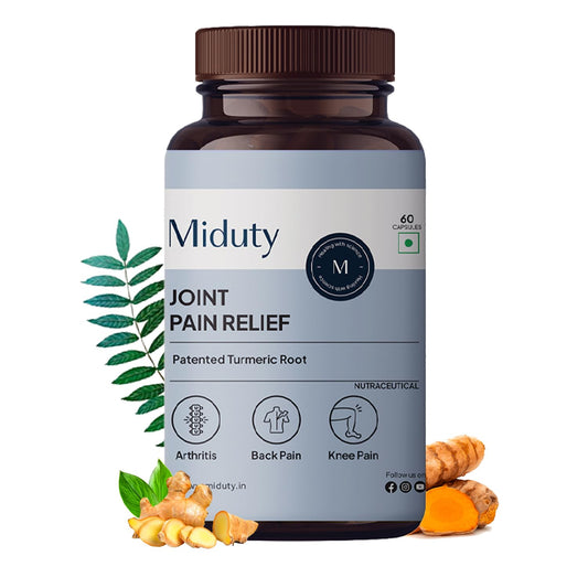 Zephivo Miduty by Palak Notes Joint Pain Relief Supplement Boswellia Serrata, Turmeric Root Complex, Ginger Root - Support Joint Health Supplement - 60 Capsules