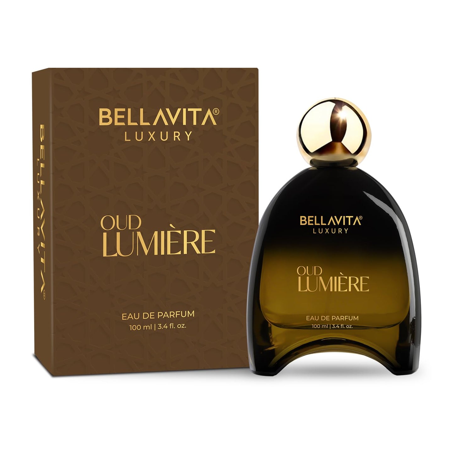 BELLAVITA OUD LUMIERE | Dubai Crafted | Perfume For Man | 100ml | 25% Oil Concentration | Oud, Leather, Sandalwood | Premium Long Lasting Perfume