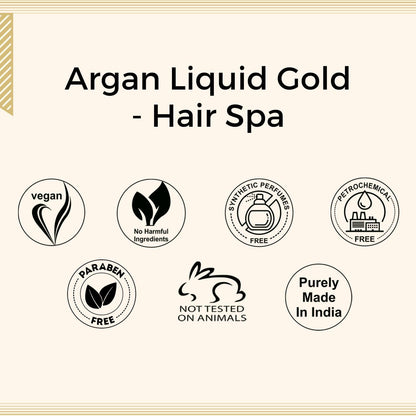 Aroma Treasures Argan Liquid Gold Hair Spa Kit (One Time Use), 100 g