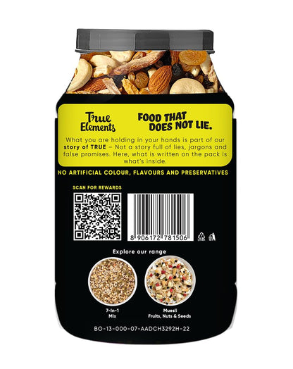 True Elements Panchmeva 1.2kg - Fasting Special Trail Mix | Premium Dry Fruits | 5 Nuts - Almonds, Cashews, Dates, Raisins, Black Currant | Dry Fruits Mix | Healthy Snacks
