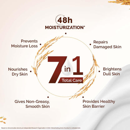 Mamaearth Rice Water Hydrating Body Lotion with Rice Water & Niacinamide for Dewy Glass Skin | 48 Hrs Moisturizating & Nourishing | For Dry Skin | 7 in1 Total Care | 100% Natural Butter | Non Greasy Smooth Skin | 400 ml