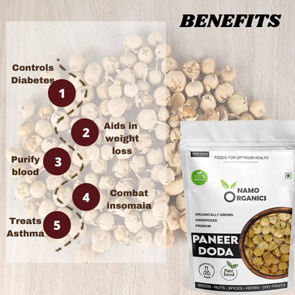 Namo Organics - Paneer Dodi Phool - Paneer Doda for Diabetes - 800 Gm,Powder
