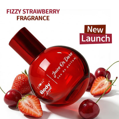 Plum BodyLovin' Juice Or Dare Valentine-Ready Eau De Parfum | Long Lasting Gourmand fragrance with oriental blend of juicy red fruits & fizzy strawberries | Luxurious scent, Purse-Friendly | 50ml