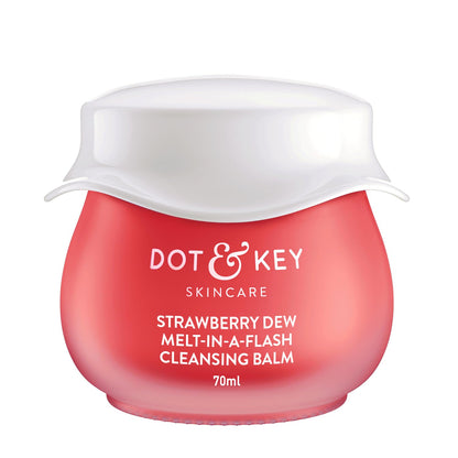 Zephivo Dot & Key Strawberry Dew Cleansing Balm | For Clean, Smooth & Dewy Skin | Makeup Remover Balm |Non Greasy Makeup Cleanser Face Scrub | Cleanses Dirt, Makeup & Sunscreen | For All Skin Types | 70ml
